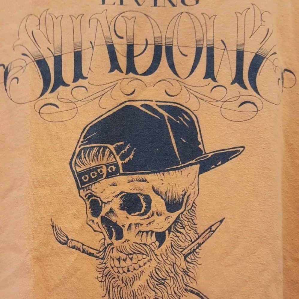 Living Shadows Tattoos Orange T-shirt Mens XL